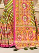 Silk Designer Saree In Patola Style